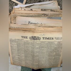 Vintage Newspaper Collection and Titanic recreated newspaper